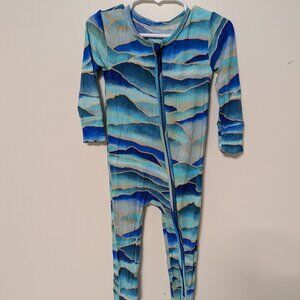 VGUC Muse Threads Misty Malibu Mountains Bamboo Zipper PJ size XS or 2/3